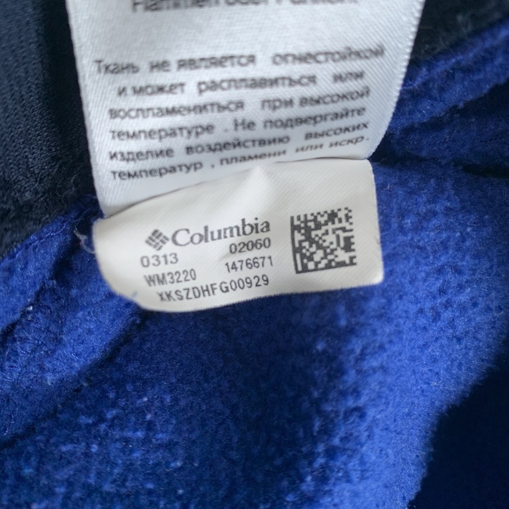 Columbia Fleece Jacket Mens Large Blue Colorblock Full Zip WM3220 Outdoor - Picture 6 of 16